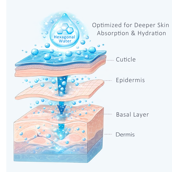 Aquahex hexagonal water penetrating skin